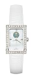 Denver Nuggets Ladies Allure Watch White Leather Strap
