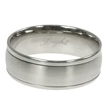 316L Stainless Steel Ring SPINNER. Width: 8mm