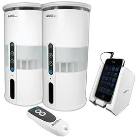 Cables Unlimited Spk-Velo-W3 Audio Unlimited Premium 900 Mhz Wireless Indoor/Outdoor 2-Speaker System With Remote & Dual Power Transmitter (White) (Speakers / Indoor/Outdoor Speakers)