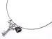 Fossil Stainless Steel JF82204 Ladies Key Heart & Stone Pendants Necklace