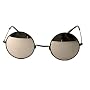 John Lennon Style Sun Glasses Shades Mirror Lens, Black