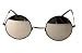 John Lennon Style Sun Glasses Shades Mirror Lens, Black w/ Micro Case