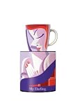 Coffee Mug, My Darling, Violet Face, Porcelain Coffee Mug w/ Fun Matching Cylinder Gift Box