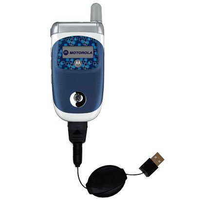 Retractable USB Cable for the Motorola V226 with Power Hot Sync and Charge capabilities - uses Gomadic TipExchange Technology