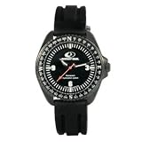 M.O. Compass, Black Dial, Green, Black Silicone Strap