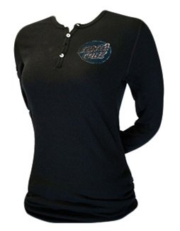 Santa Cruz Thermal Junior Classic Dot Henley - Black - Medium