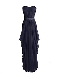A-line Strapless Chiffon  Empire   Waistline Bridesmaid Dress  With Ruffles