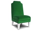IMAGE OF Jennifer Delonge-Muse Armless Chair-Velvet - 100% cotton-22x22x30-navy