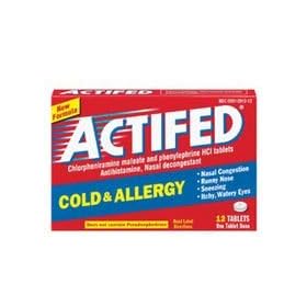 Actifed Cold & Allergy Relief Tablets - 12 ea
