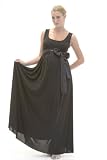 Silk Trimmed Empirewaist Evening Gown.