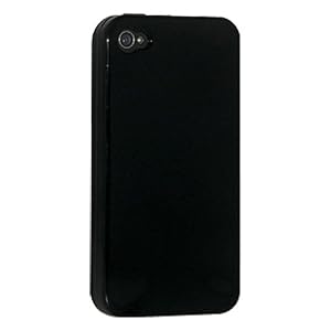 Amzer Soft Gel TPU Skin Case for iPhone 4 - Black