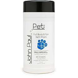John Paul Pet Full Body & Paw Bath Wipes (45 Sheets)
