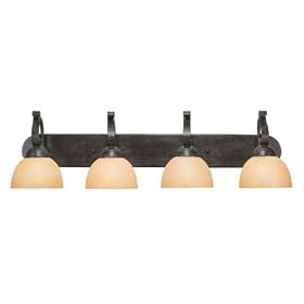 Brookfield - 4 Light Bathroom Vanity Lighting Fixture - Deep Brownstone Bronze - Honey... by Jeremiah