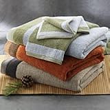 reversible organic cotton bath towel, copperplate/espresso from West Elm