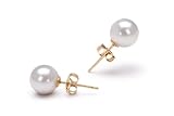 White 6.5-7mm AAA Japanese Akoya Pearl Earring Set
