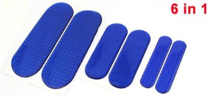 Vehicle Car Self Adhesive Back Plastic Blue Reflective Stickers Set 6 in 1