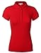 Luna Flower Women's Woman Cotton Slim Fit Short Sleeve Plain Polo Shirts