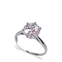 Adorable .925 Silver Rhodium Polished Band Solitaire Clear Cubic Zirconia Ring