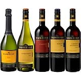 サンライズ ５本セット（泡1本+白1本+赤3本）　750ML*5
