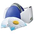 Sellotape Arc Flower Tape Dispenser Non-slip with 2x Rolls Crystal Clear Tape 19x25mm - Ref 1058225