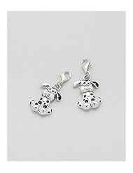 Dog Colored Enamel Charm In 92.5 Sterling Silver