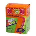 KIDS ASSORTED NEON COLOR ADHESIVE BANDAGES 3/4'' 100/BOX