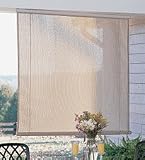 Coolaroo Sun Shade, 6' X 6'-Burgundy Stripe