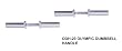 Olympic Dumbbell Handles w/ Chrome Training Collars (Sold as Pair)