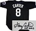 Gary Carter Autographed/Hand Signed New York Mets Black Russell Athletic Jersey with HOF 2003 inscri