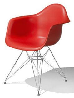 Charles & Ray Eames Style Style DAR Eiffel Dining Lounge Chair (Red)