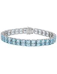 Blue Topaz and 925 Sterling Silver Bracelet