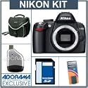 Nikon D3000 10.2 MP DSLR Camera Body Kit, - Refurbished - by Nikon U.S.A. - with 8GB SD Memory Card, Spare EN-EL9 Lithium-Ion Rechargeable Battery,Slinger Camera Bag, USB 2.0 SD Card Reader