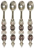 Decorative Condiment Spoon with Glass Bead Handle Set of Four