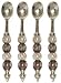Decorative Condiment Spoon with Glass Bead Handle Set of Four