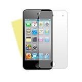 **PACK OF 5** - APPLE iPOD TOUCH 4 / 4G / 4th Generation 8GB 32GB 64GB CLEAR Screen Protector with cleaning cloth - TECHGEAR