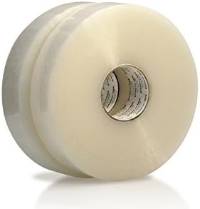 Primetac 405 2x1500 CL Clear Acrylic Carton Sealing Tape, 1.88 mil Thickness, 1371 m Length, 48 mm Width (Pack of 6 Rolls)