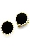 14K Gold and Onyx 'Stop Sign' Cufflinks