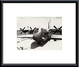 Ac-130 Gunship, by National Archive 10.00X8.00 Framed with Black Metal Frame