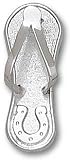 Indianapolis Colts 1'' Sterling Silver Horseshoe Logo Flip Flop Pendant