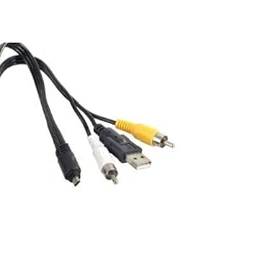 USB+AV Cable For FujiFilm A150/A170/A220/A850/A860/F20 & Tons of Other Fuji Cameras