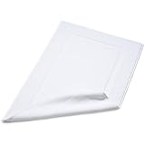 Pinzon Luxury Banded Bath Mat - White