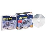 CD-RW Rewritable Discs, Branded Surface, 700MB/80Min, 32x, 10/PK, Matte Silver VER95172