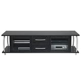Radius C701 70 Solid Wood Furniture TV Stand / Home Entertainment Center, Black