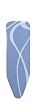 Brabantia European Deluxe Replacement Ironing Board Cover with 2 mm Foam Insert - Size B - Swirl in Blue 49 x 15