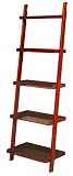 Global Distinctions Leaning Multi-Shelf, Mahogany