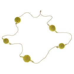 Lime Green Crochet Beaded Thread Collar Necklace