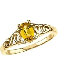 Jewelplus Youth Imitation Birthstone Ring 14K Yellow November