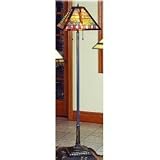 Mission Floor Lamp-Hand Crafted-Tiffany Style (Blue/Green/Mauve/Root Beer) (62H x 16W)