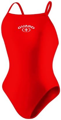 Lifeguard Swimsuits Female Thin Strap,Red,34