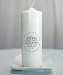 Interchangeable Family Crest Personalized Unity Candle - Ivory (Set of 1) - by Weddingstar